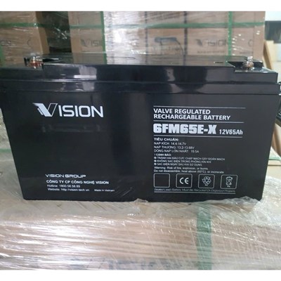 Ắc quy Vision AGM 12V, 65Ah 6FM65E-X
