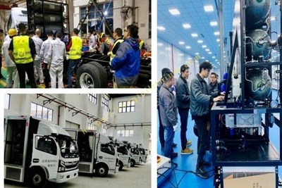 Trình diễn hoạt động của phương tiện hậu cần dùng pin hydro ở Thượng Hải